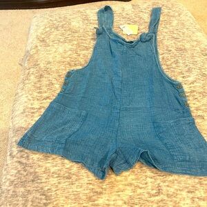 NWT Kiwi + Punch Blue Overalls Women’s Size Small